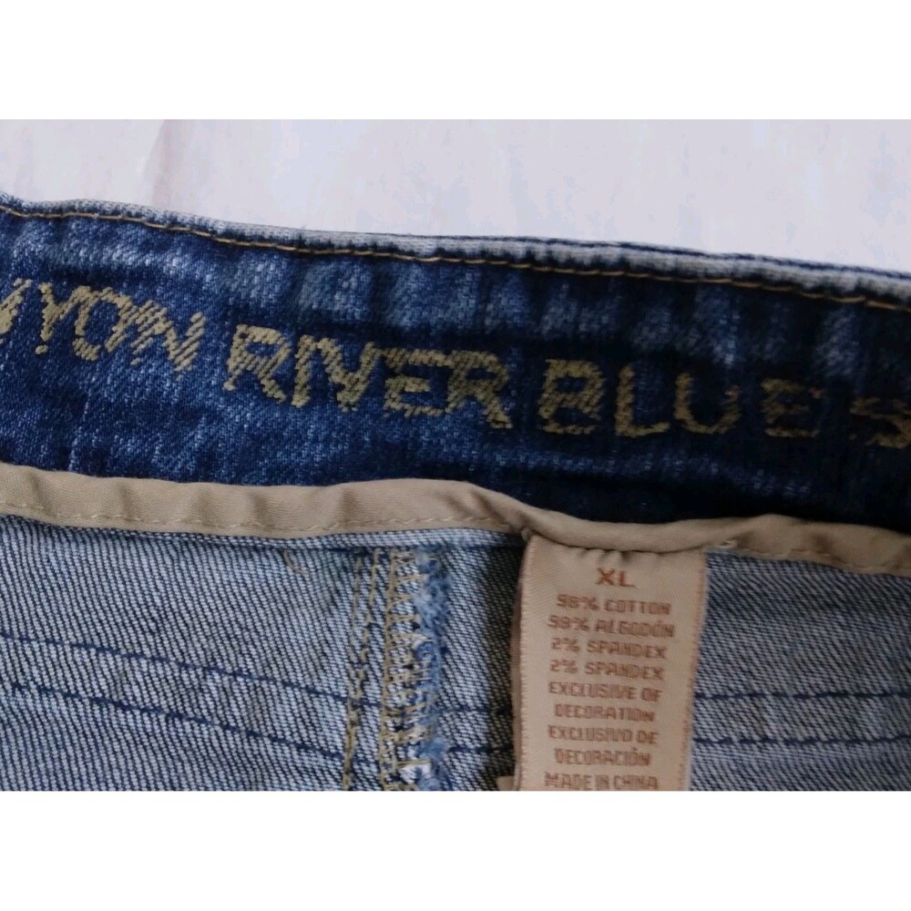 Canyon River Blues Jean Denim Skirt A Line Flare Y2K Casual Boho Women's XL - Picture 3 of 5